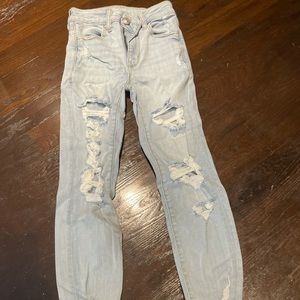 american eagle ripped next level stretch light wash